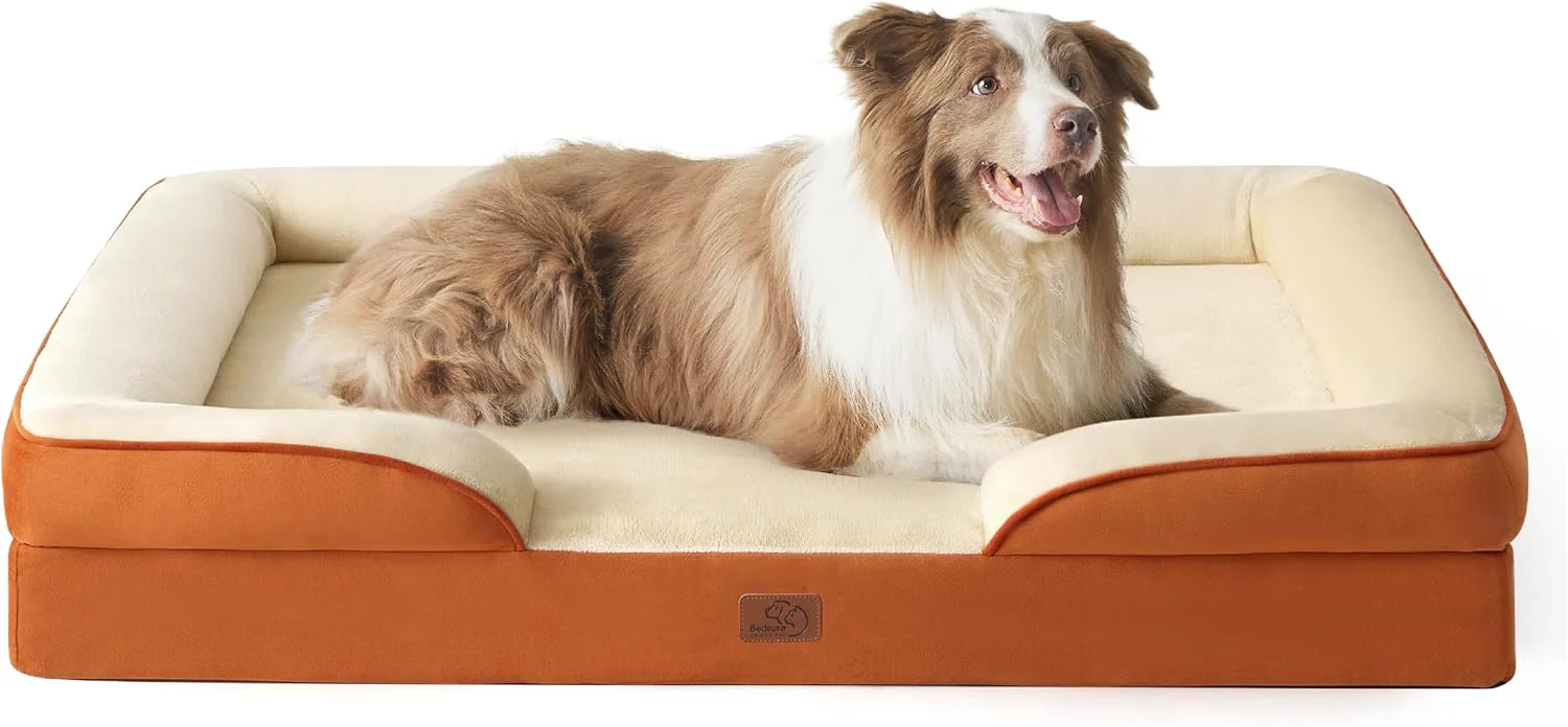 Specialty Bedsure L Plus Orthopedic Dog Bed for Large Dogs - Washable Dog Cat Bed Waterproof L Plus Big Comfort Dogs Couch Sofa with Washable Removable Cover Pet Bed with Nonskid Bottom Ember Clay 38 Versatile