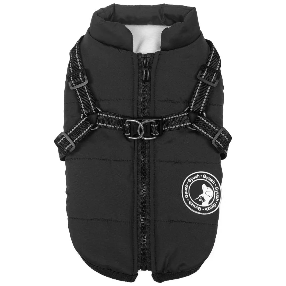 Classic Gyuzh Dog Coat with Harness – Waterproof 2-in-1 Winter Jacket for All Dog Sizes Advanced