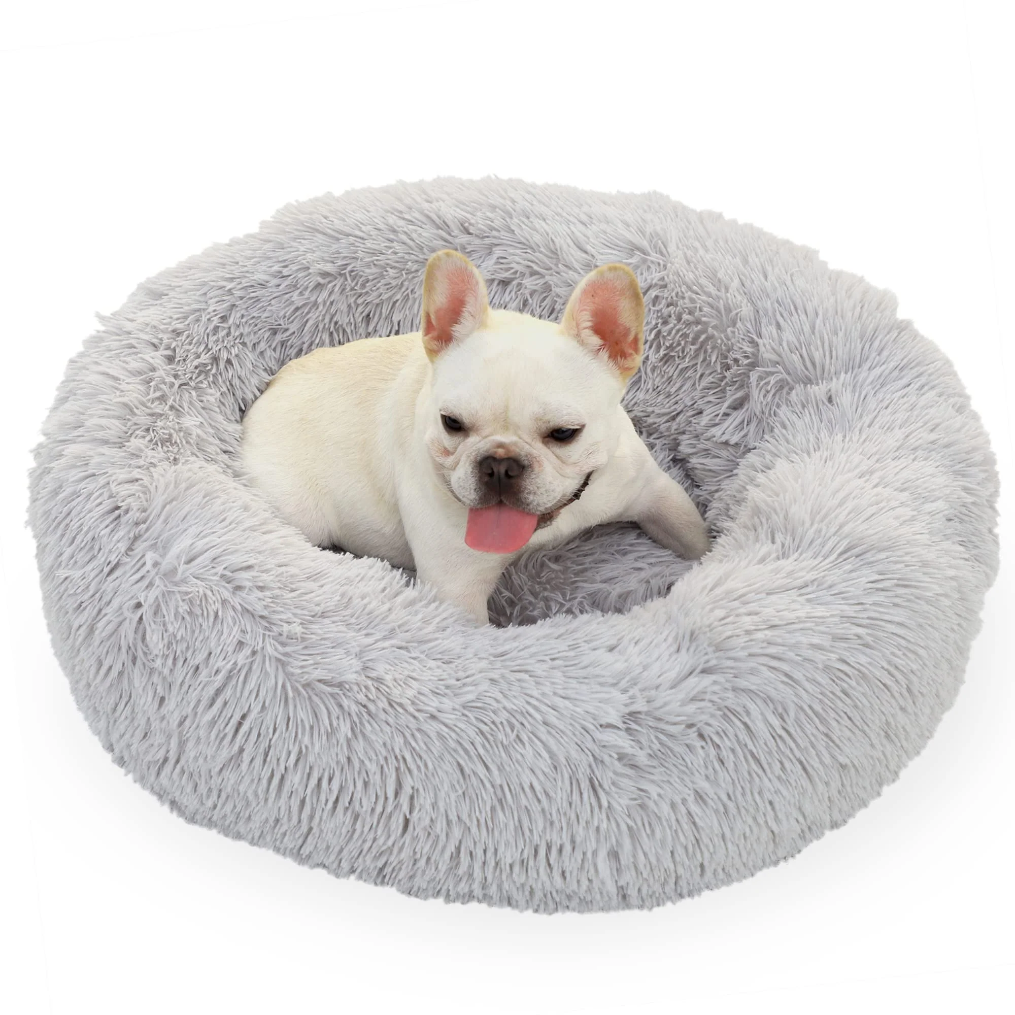 Trusted Nononfish 28in Gray Dog Bed for Medium Dogs – Washable Calming Cozy Environmentally Friendly
