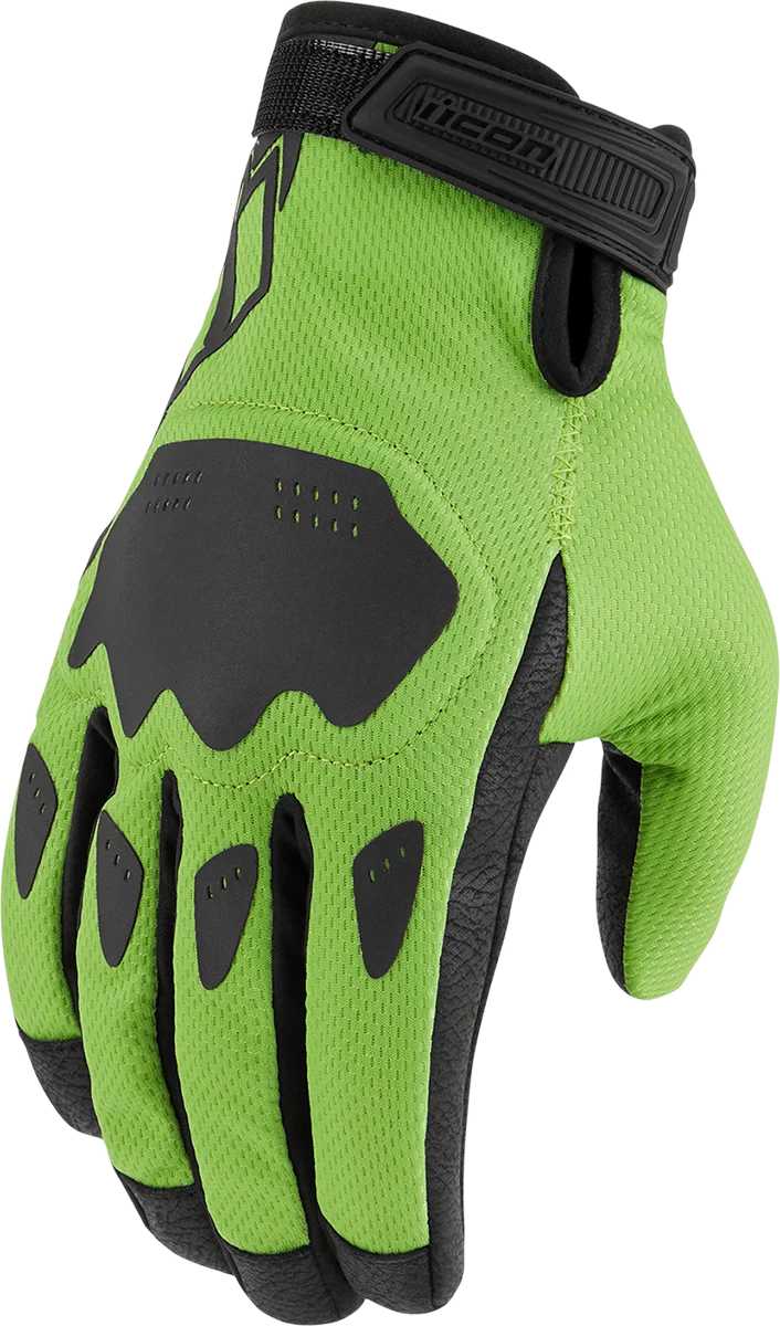 Stylish ICON Hooligan™ CE Gloves - Green - Large 3301-4368 Effective