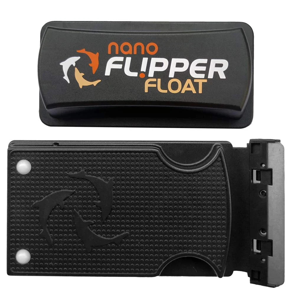 High-Grade FLIPPER Float Nano Magnetic Aquarium Cleaner – 2-in-1 Flip Scrubber Scraper for Small Glass Tanks Certified