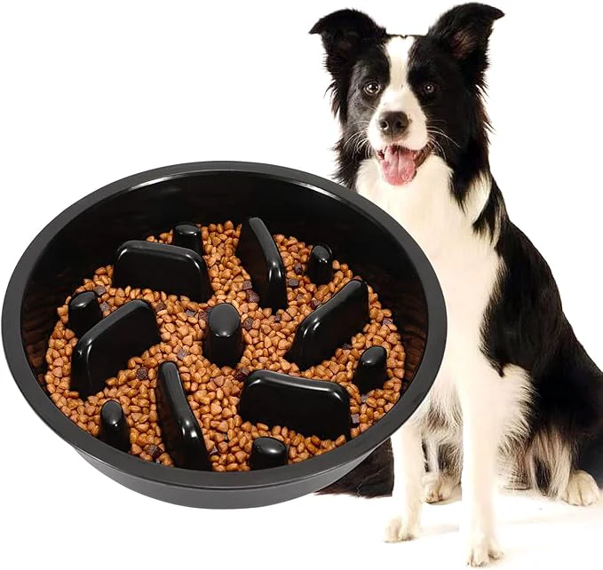 Safe JASGOOD Large Dog Feeder Slow Eating Pet Bowl for Raised Pet Feeders Preventing Choking Food Water Bowl d Diners Bowl Black Large Fit Opening 8.9 -9.25 About ThisOverview Reliable