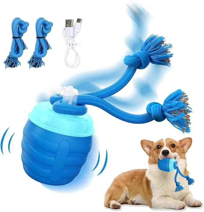 Contemporary Interactive Dog Toy Newly Upgraded Motion Activated Rolling Ball for Small Dogs Automatic Moving Dogs Ball for Boredom USB Rechargeable Blue About This Detailed