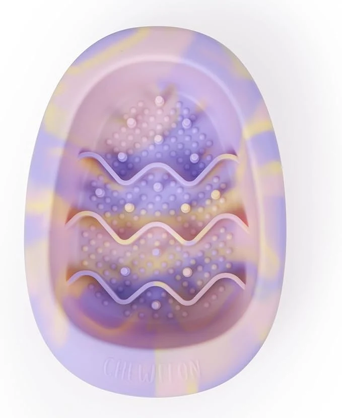 Next-Generation CHEWFFON Easter Dog Cat Lick Mat Bowls BPA- Silicone Slow Feeder Bowl with Suction Cups Non Slip Pet Food Bowl Reduces Boredom and Anxiety Dishwasher Safe Lavender Purple SmallAbout ThisOverview Crafted