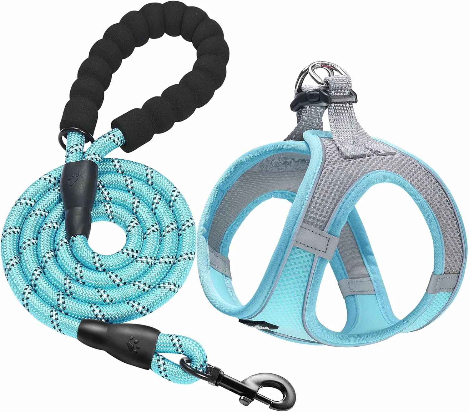 Practical haapaw Dog Harness with Leash Set No Pull Adjustable Reflective Step-in Puppy Harness with Thickened Padded Vest for Extra-Small Small Medium Dogs Fine Crafted
