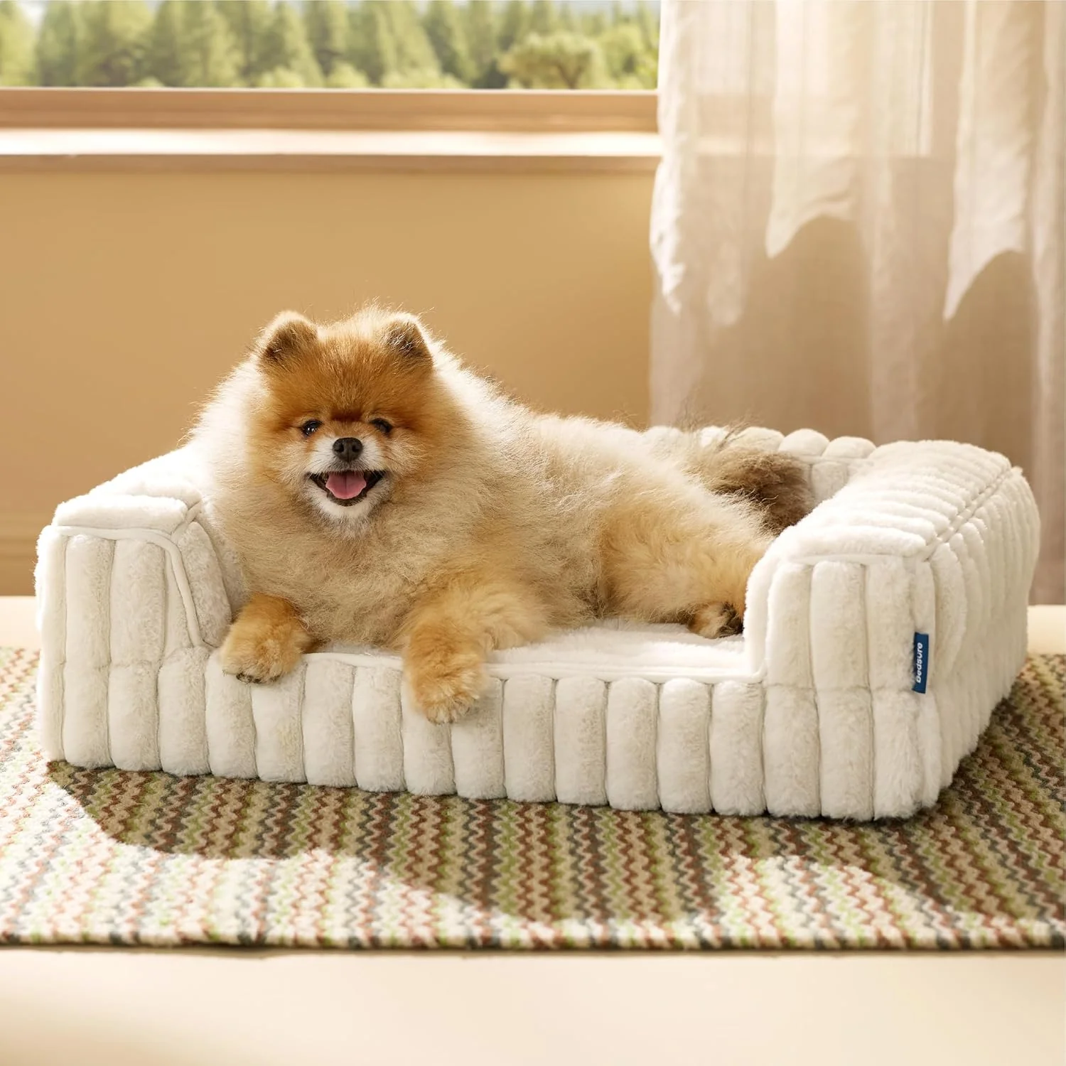 Dependable Bedsure Orthopedic Dog Bed for Small Dogs Waterproof Memory Foam Small Pet Beds with Sides Non-Slip Bottom and Egg-Crate Foam Medium Dog Couch Sofa with Washable Removable Corduroy Cover Cream Organic