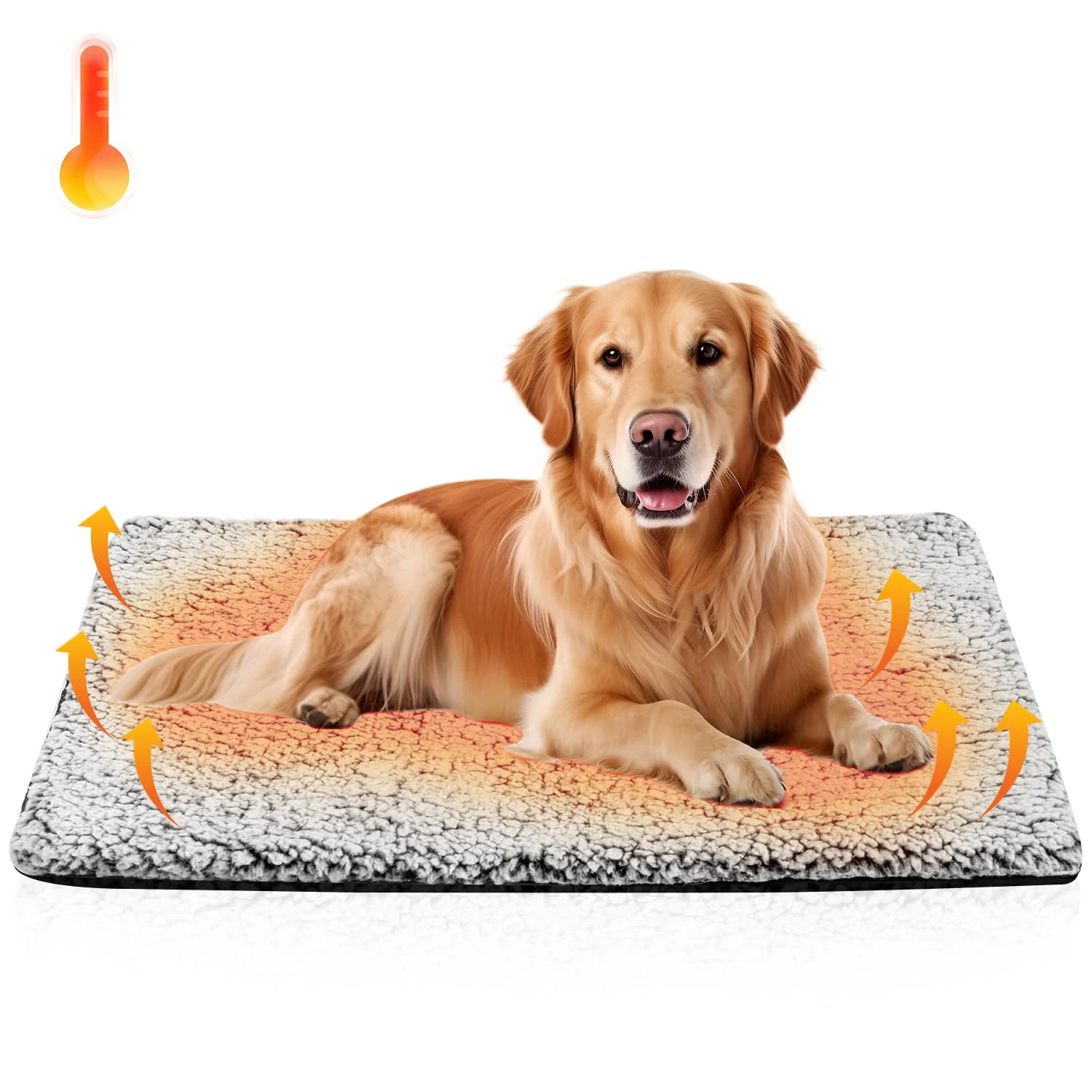 Lightweight WONONE Self-Warming Pet Pad Ultra-Soft Thermal Kennel Mat Light Gray XL Contemporary