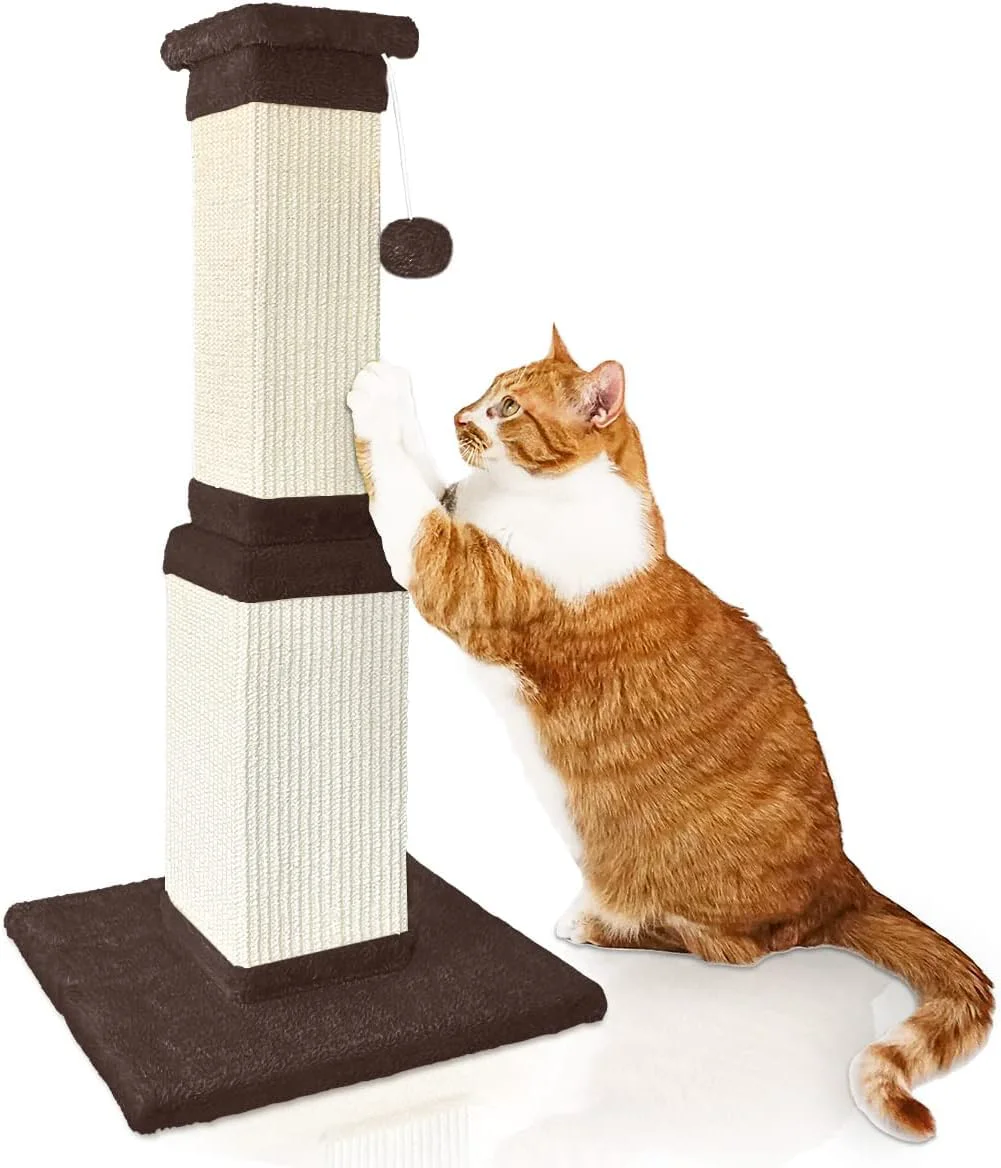 Enhanced AGYM Cat Scratching Post – 32 Inch Sisal Cat Tree for Indoor Cats Furniture Protection Safe
