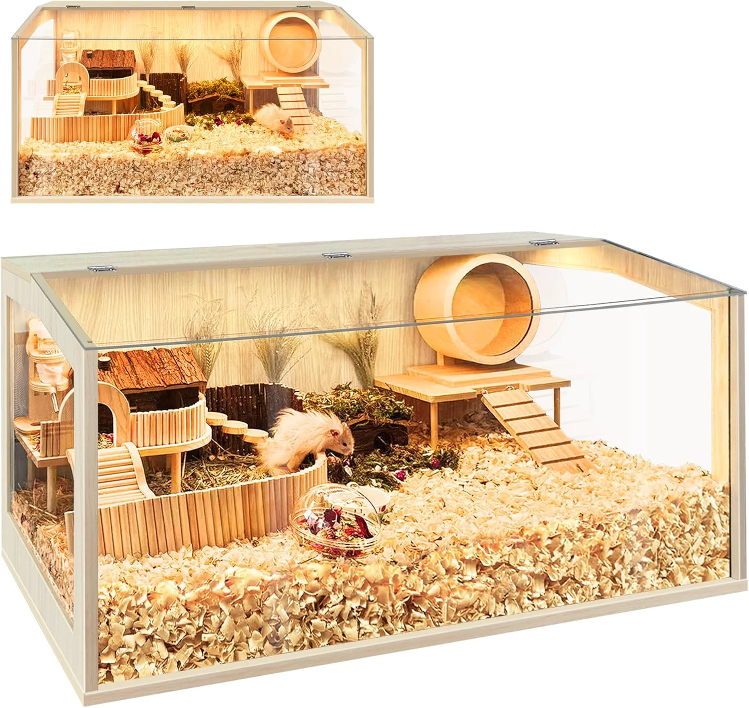Smooth Prolee Hamster Cage Chewproof Large Hamster Cages and Habitats 32 Inch Guinea Pig Cages Openable Top with Acrylic Sheets Solid Built 32 Quality
