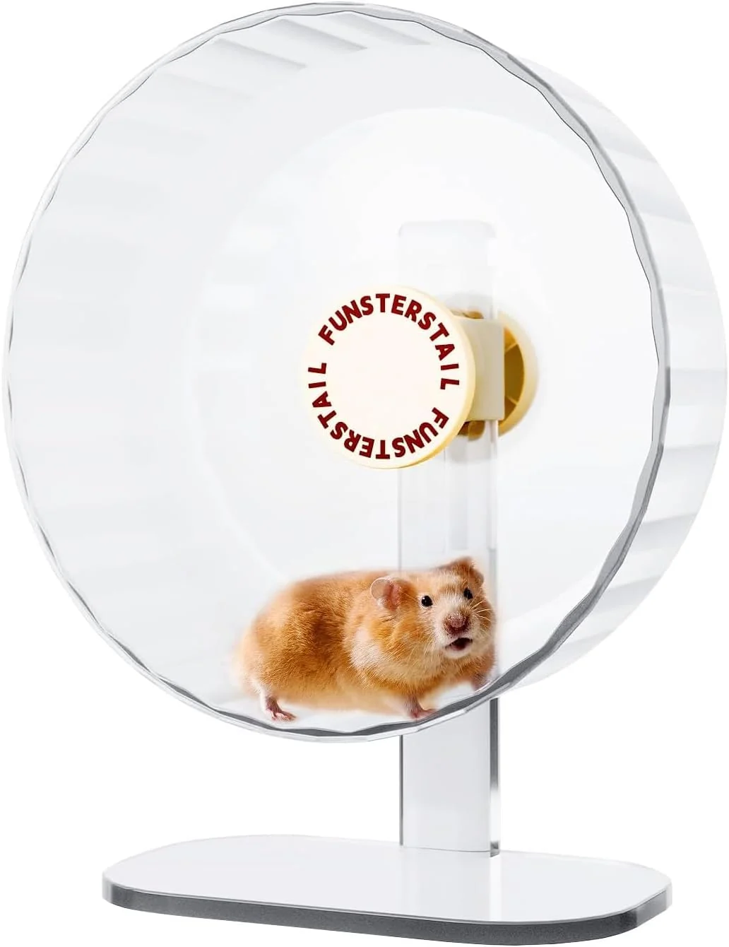 Excellent Super Silent Hamster Wheel 8.7 Inch Magnetic Rat Wheel for Chinchilla Gerbil Guinea Pig Cat Mouse Sugar Glider and Dwarf Syrian Hamster Accessories Cream White Organic