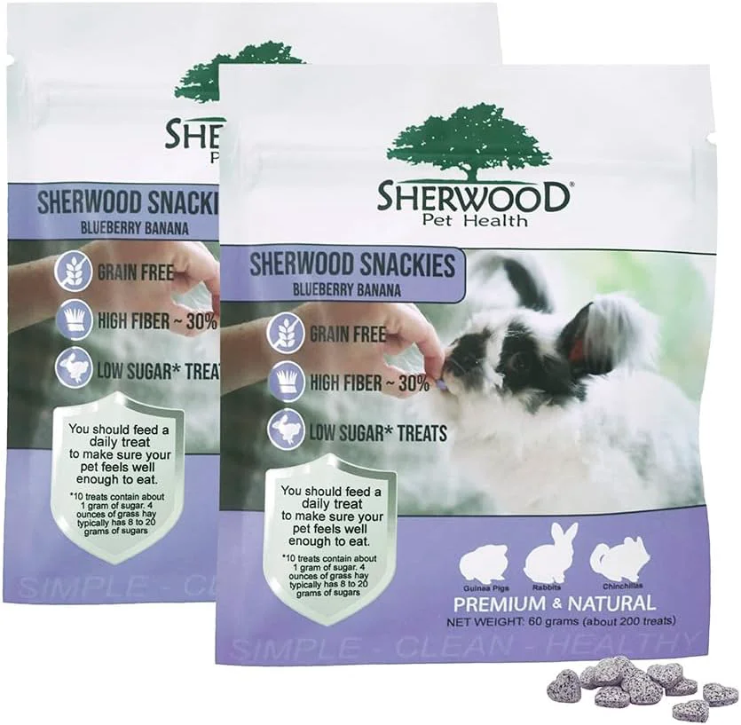 Premium Sherwood Pet Health Snackies for Chinchillas Rabbits Guinea Pigs Grain- Fruit Low Sugar and High in Fiber Treats in Multiple Flavors Practical