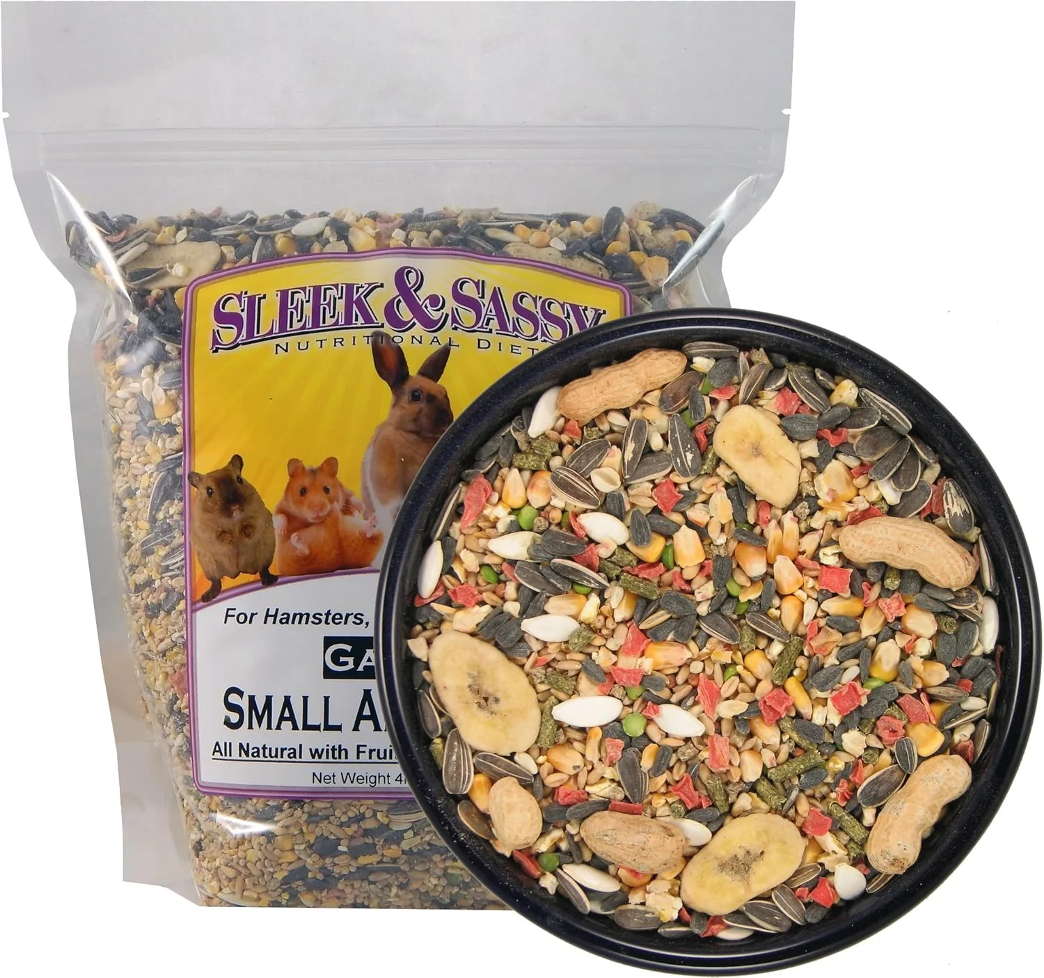 Optimized SLEEK SASSY Garden Small Animal Food for Hamsters Gerbils Mice Rats 4 lbs. Outstanding