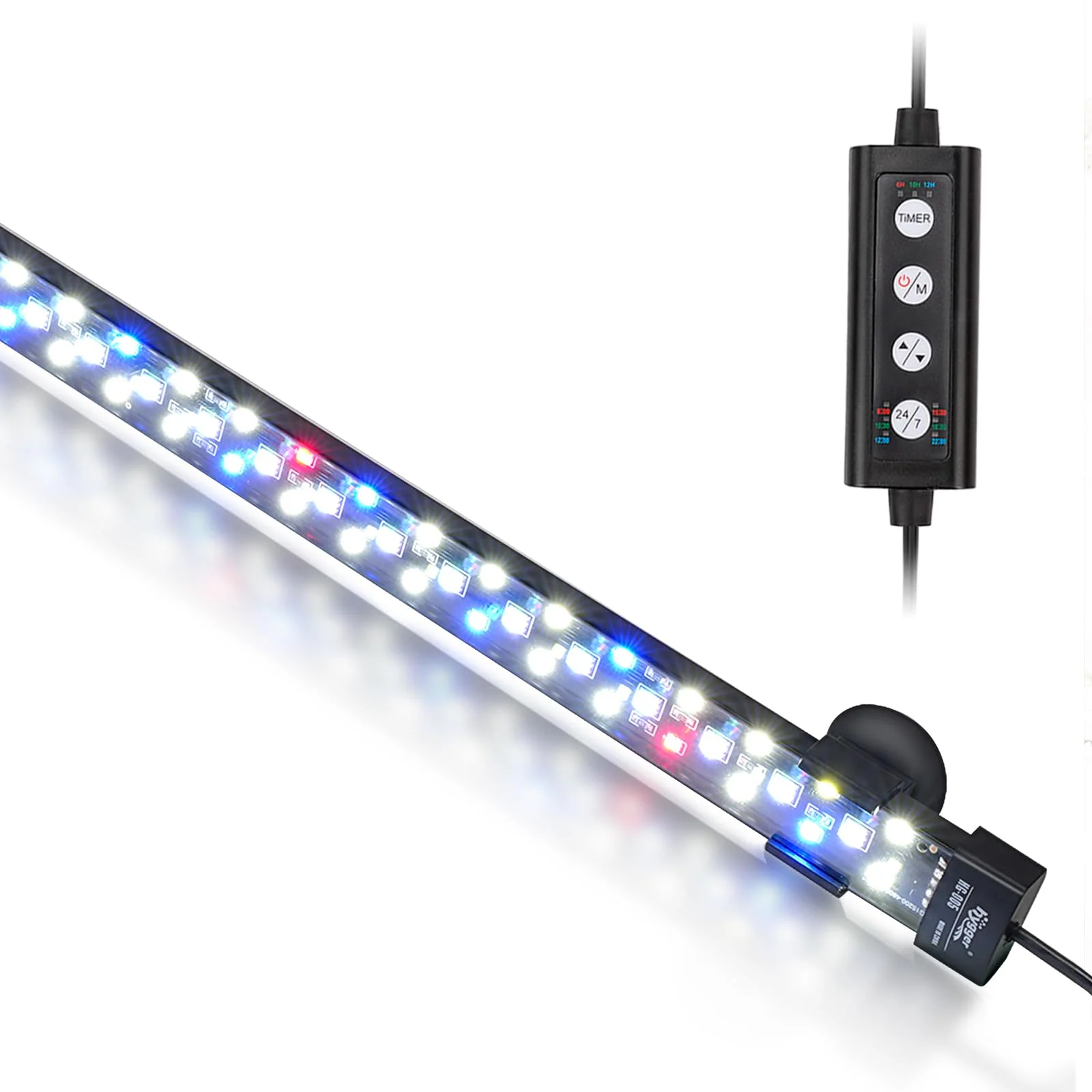 High-Grade hygger 24 7 Mode Submersible Aquarium LED Light Full Spectrum Auto Sunrise–Moonlight 12W Fine Crafted