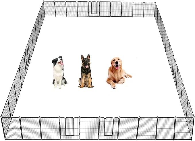 Solid Dog Playpen 32 40 45 Inch Height in Heavy Duty Folding Indoor Outdoor Certified