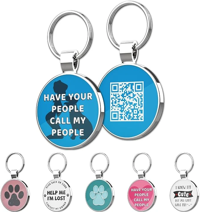 Prestigious MYLUCKYTAG QR Code Pet ID Personalized Dog Cat Collar Tag Profile Sophisticated