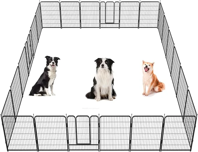 Dependable Dog Playpen 32 40 45 Inch Height in Heavy Duty Folding Indoor Outdoor Elegant