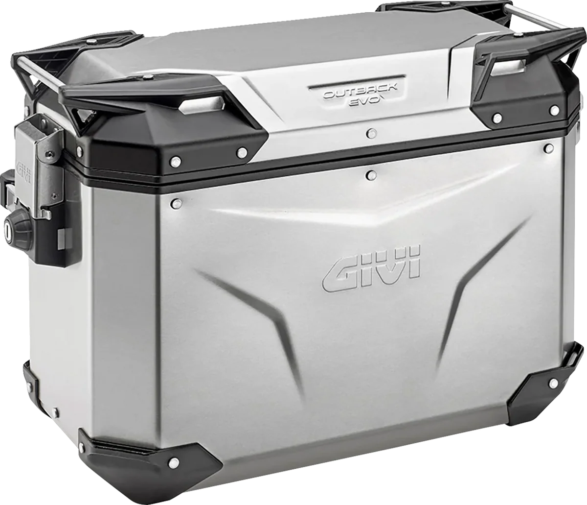 Premium GIVI Outback Evo Side Case - Right - 48 Liter - Silver OBKE48ARA Practical