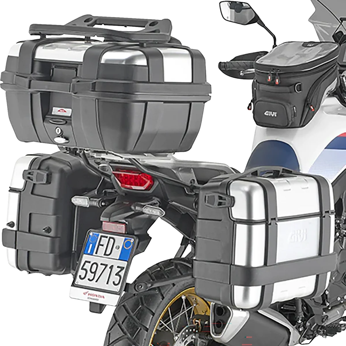 Fashionable GIVI Pannier Holder - Side Case Hardware - Black Silver PLO1201MK High-Quality