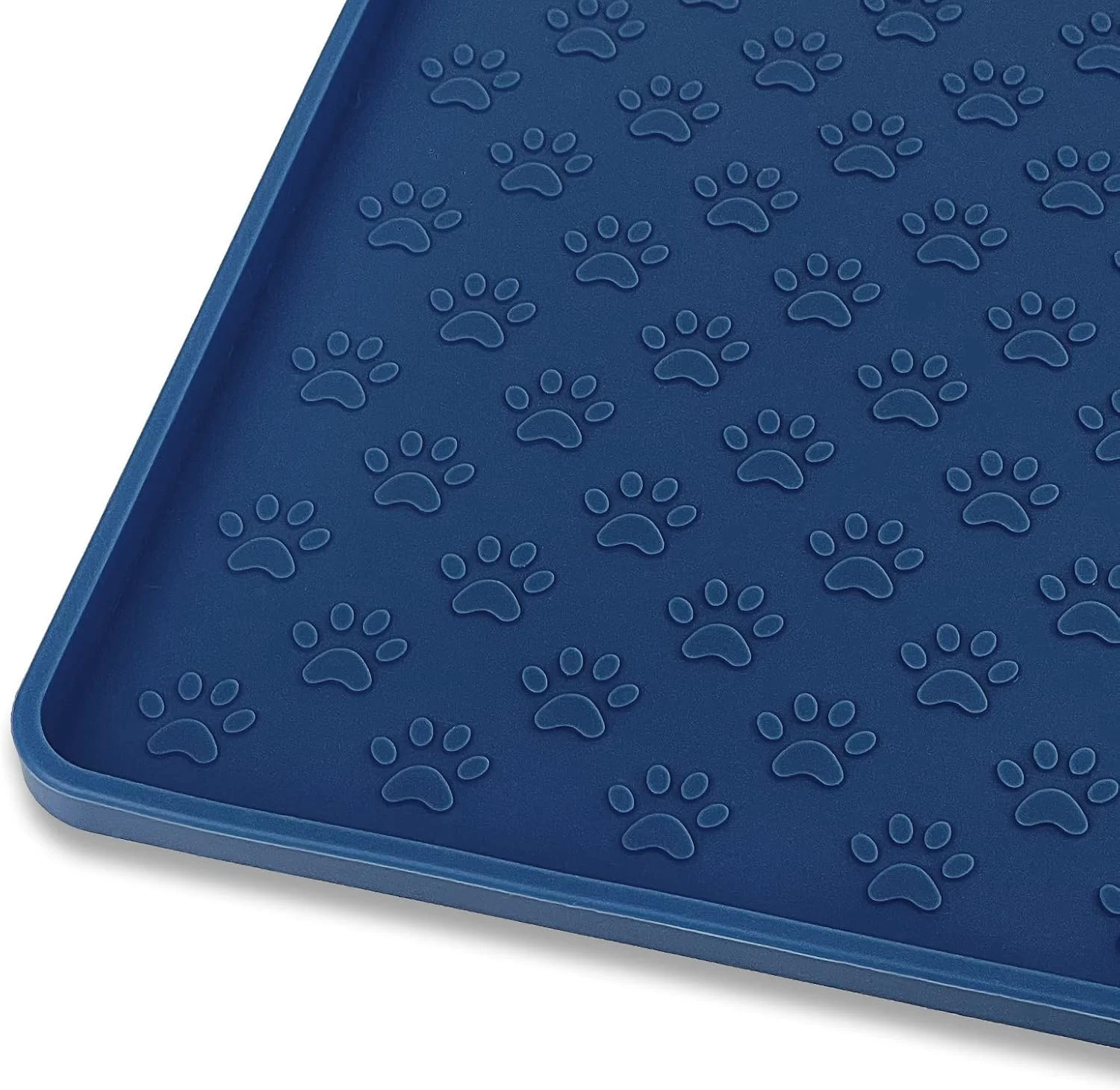 Innovative Ptlom Silicone Pet Placemat for Dog and Cat Waterproof Anti-Slip Pet Feeding Bowl Mats for Food and Water Small Medium Large Tray Mat Prevent Residues from Spilling to Floor Navy Blue 31.5 23.6 Traditional