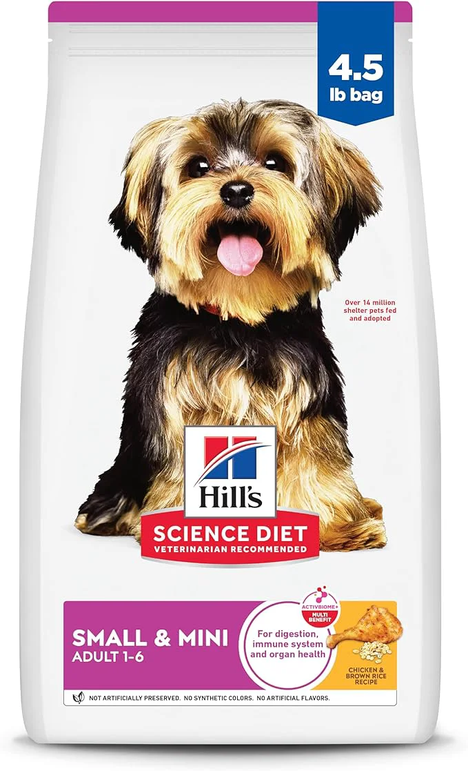 Practical Hill's Science Diet Small Mini Adult 1-6 Small Mini Breeds Premium Nutrition Dry Dog Food Chicken Brown Rice 4.5 lb BagAbout This Fine Crafted