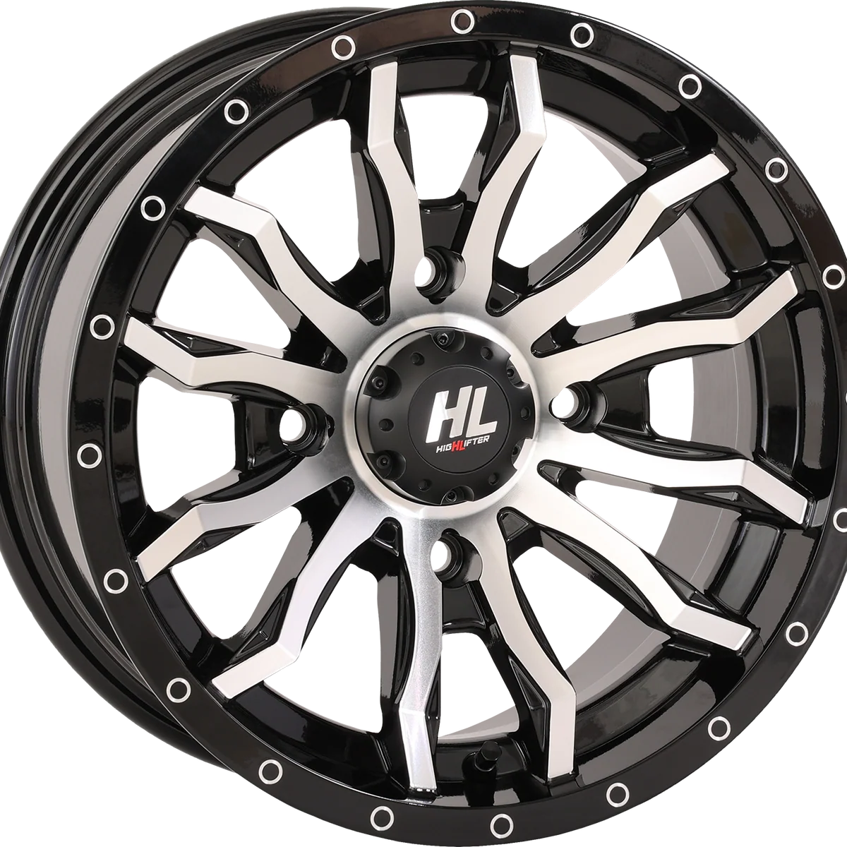 Practical HIGH LIFTER Wheel - HL21 - Front Rear - Gloss Black w Machined - 20x7 - 4 137 - 4 3 10 mm 20HL21-1137 Convenient