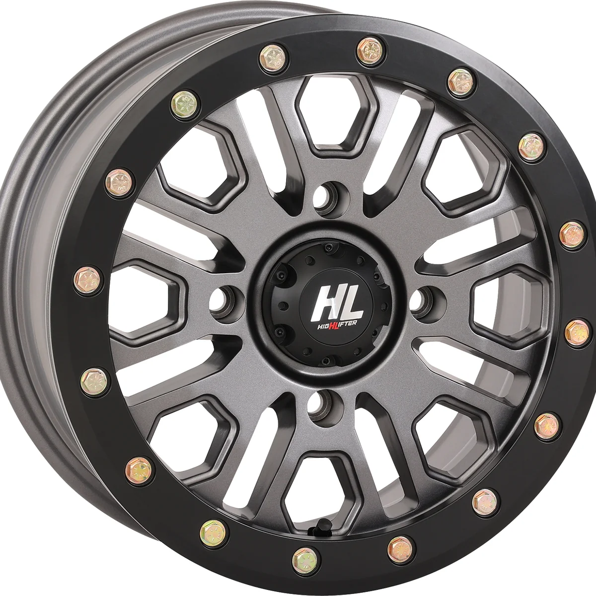 Innovative HIGH LIFTER Wheel - HL23 Beadlock - Front Rear - Gun Metal Gray - 15x7 - 4 137 - 5 2 38 mm 15HL23-1537 Outstanding