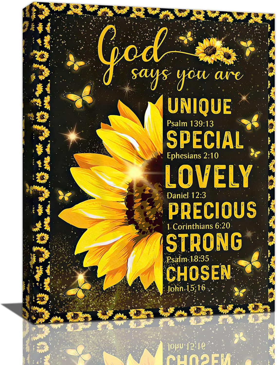 Minimalist Christian Sunflower Bathroom Pictures Wall Art Bible Verse Bathroom Wall Decor for Bedroom Office Wall Decorations for Bathroom Living Room Painting Artwork Modern Poster Prints 16 L x 12 W Quality