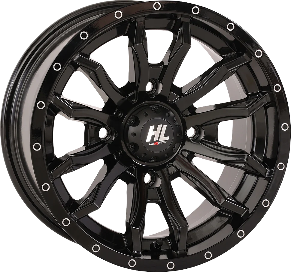 Premium HIGH LIFTER Wheel - HL21 - Front Rear - Gloss Black - 22x7 - 5 4.5 - 4 3 10 mm 22HL21-1245 High-Grade