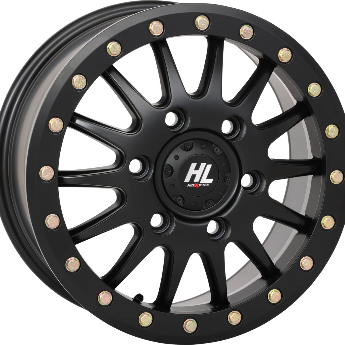 Solid HIGH LIFTER Wheel - HL24 - Front Rear - Black - 15x7 - 6 5.5 - 5 2 38 mm 15HL24-1465 Optimized