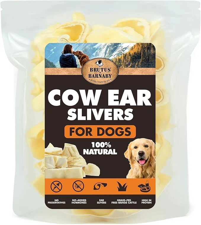 Crafted BRUTUS BARNABY Cow Ears for Dogs – Thick Cut Grass-Fed Angus Beef All-Natural No-Rawhide Dog Treat About ThisOverview Selected