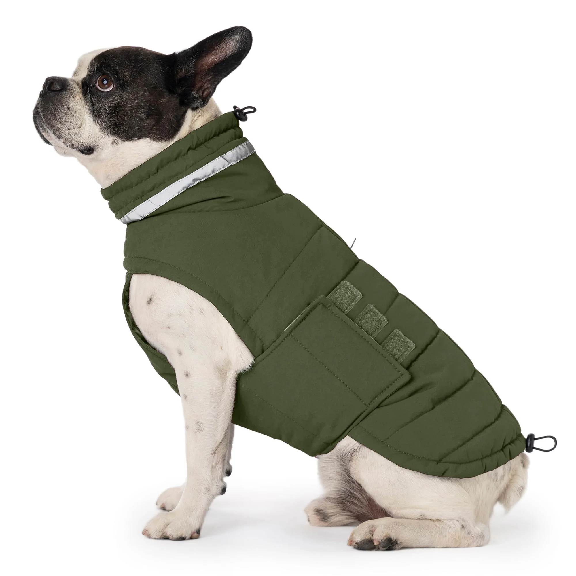 Excellent Mklhgty Waterproof Dog Coat for Small Dogs – Warm Windproof Reflective Winter Jacket Green Size S High-Quality