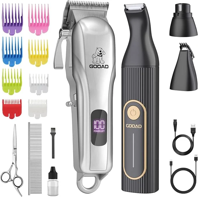 Responsible Dog Clippers for Grooming Dog Grooming Kit for Heavy Thick Hair Coats Low Noise Rechargeable Cordless Pet Shaver with Paw Trimmer Nail Grinder Hair Trimmer for Small Large CatsAbout ThisOverview Detailed