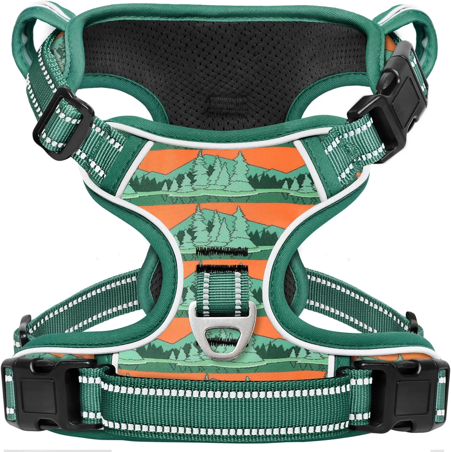 Sophisticated Timos No Pull Dog Harness No Choke Front Clip Dog Reflective Harness Adjustable Soft Padded Pet Vest with Easy Control Handle for Small Dogs Wilderness S Outstanding