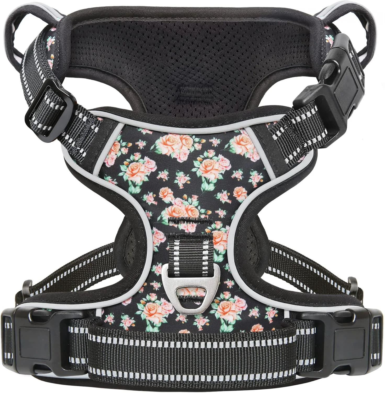 Excellent Timos Dog Harness NO Need Go Over Dogs Head 3 Snap Buckles with 2 Leash Clips Adjustable Soft Padded No-Pull Dog Harness Reflective No-Choke Pet Oxford Vest for Small Medium Large Dogs Clean