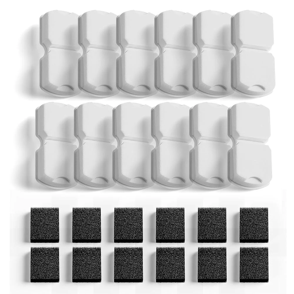 Professional HOOISE 12-Pack Cat Water Fountain Filters Sponges – Triple Filtration for Cleaner Hydration Expertly Made
