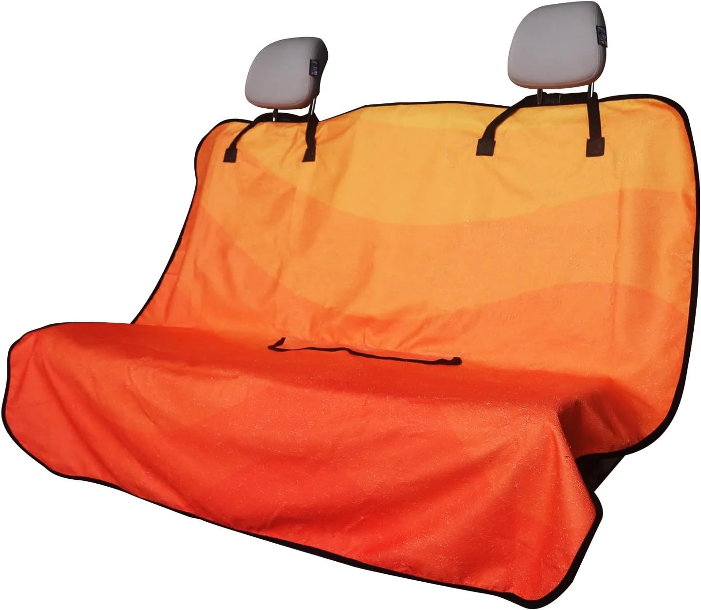 Flexible Back Seat Cover for Car Trucks Van SUV Waterproof Rear Bench Towel Seat Covers for Dogs and Kids Automotive Backseat Protector Orange Original Design