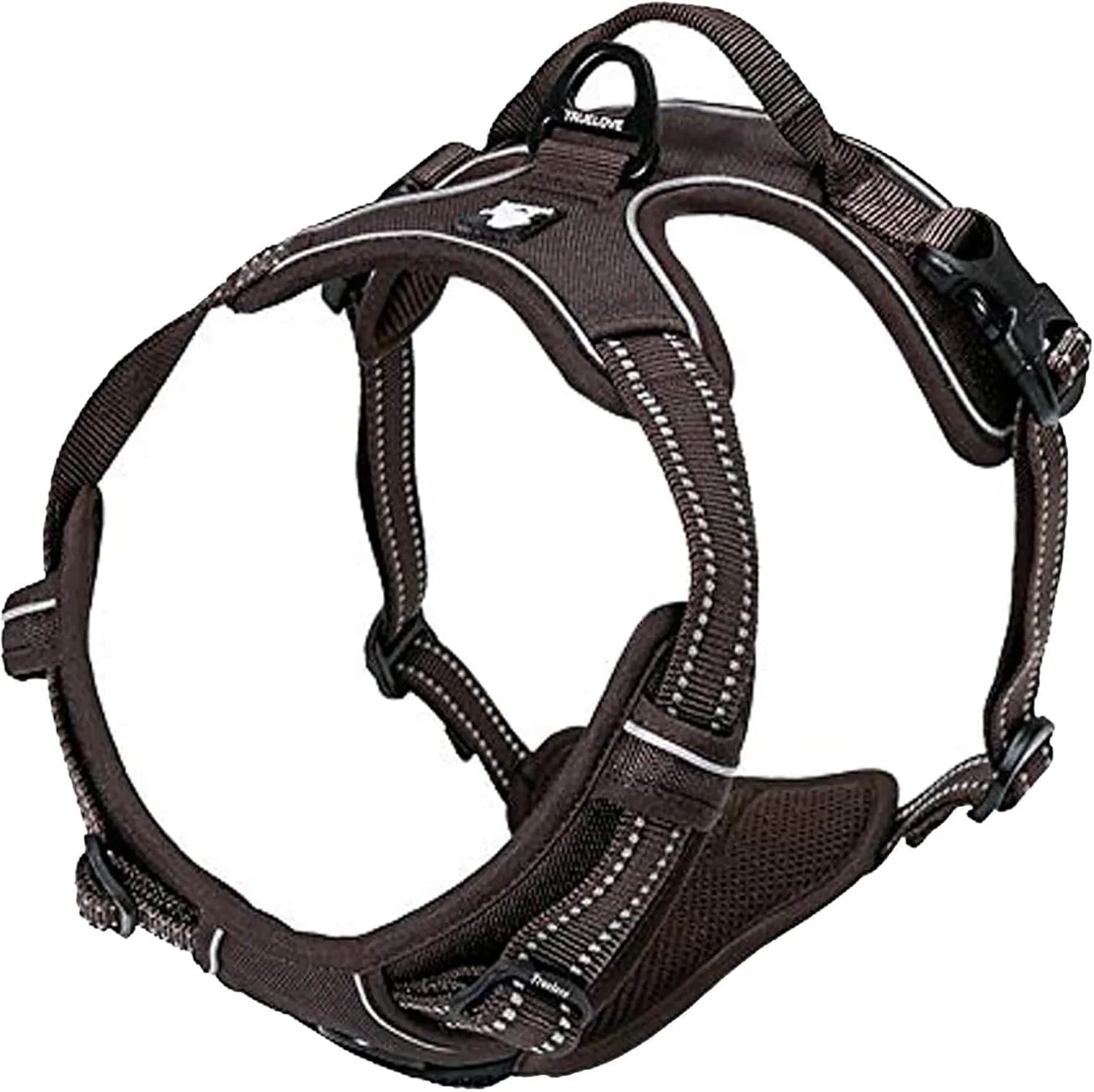 Sustainable TRUE LOVE Adjustable No-Pull Dog Harness Reflective Pup Vest Harnesses Comfortable Control Brilliant Colors Truelove TLH5651 Brown L Eco-Friendly