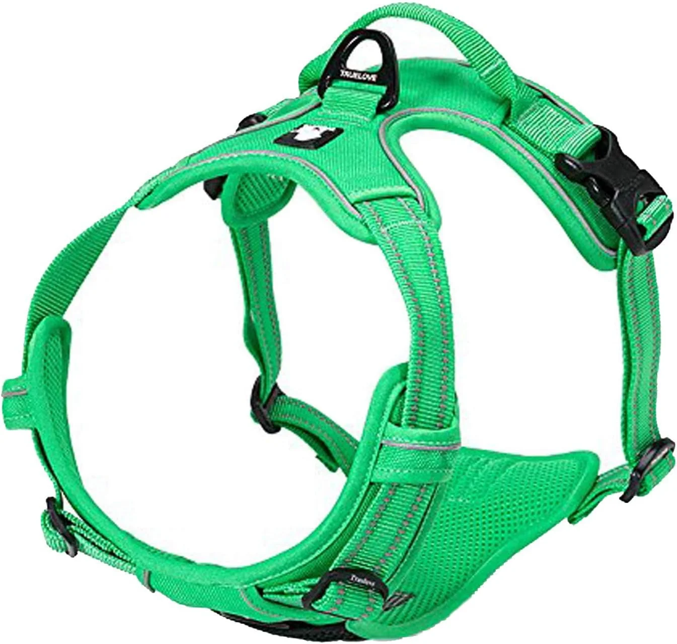 Premium Material TRUE LOVE Adjustable No-Pull Dog Harness Reflective Pup Vest Harnesses Comfortable Control Brilliant Colors Truelove TLH5651 Grass Green S Exclusive