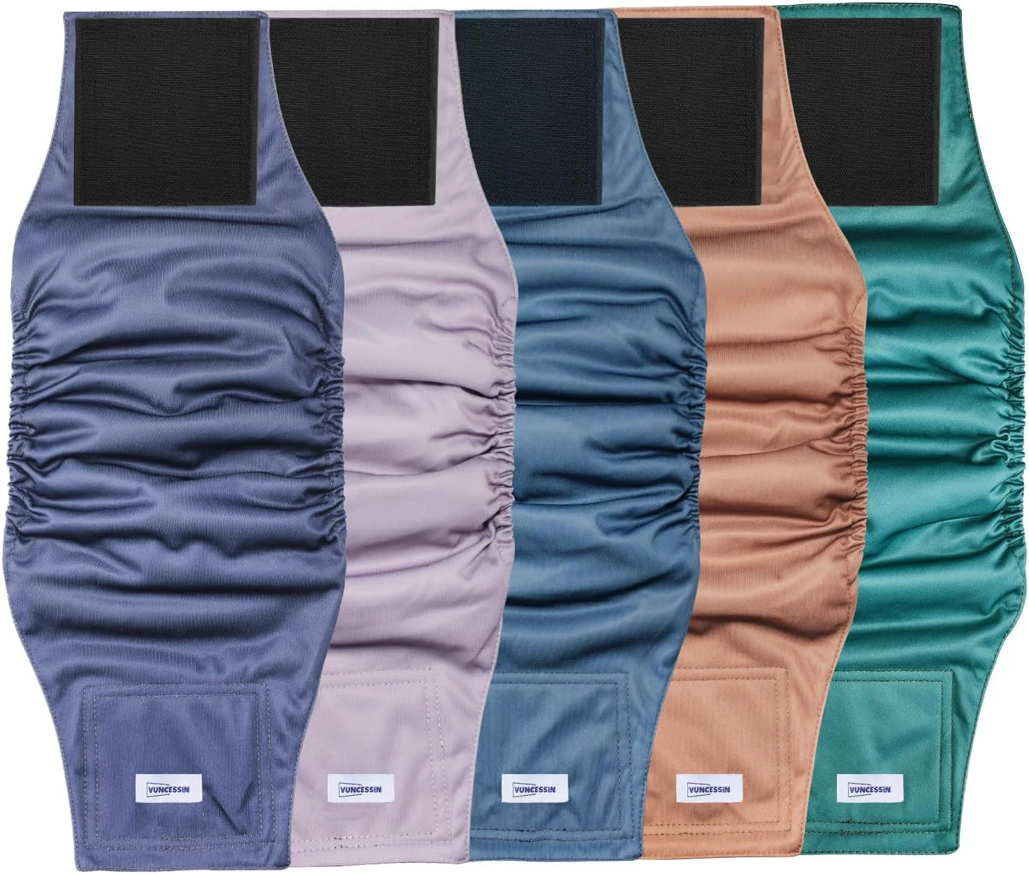 Natural Reusable Dog Diapers Male Premium Washable Belly Bands for Male Dogs Extra Small Pack of 5 High Absorbing Male Dog Wraps for Doggie Puppy in Incontinence or Excitable Urination and Training XS Excellent
