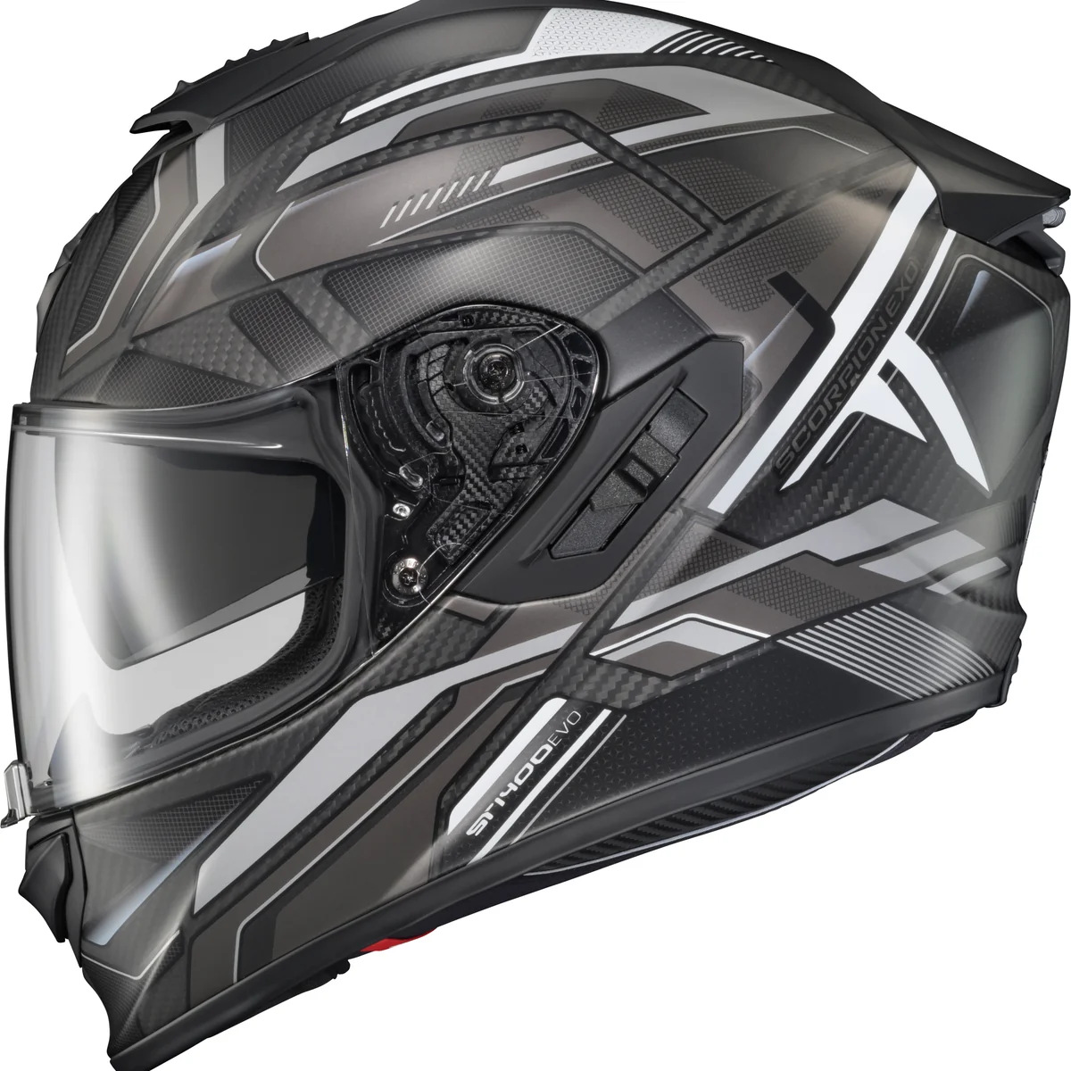 Original Scorpion - Exo St1400 Evo Carbon Helmet Hex Matte Grey 2x Elegant