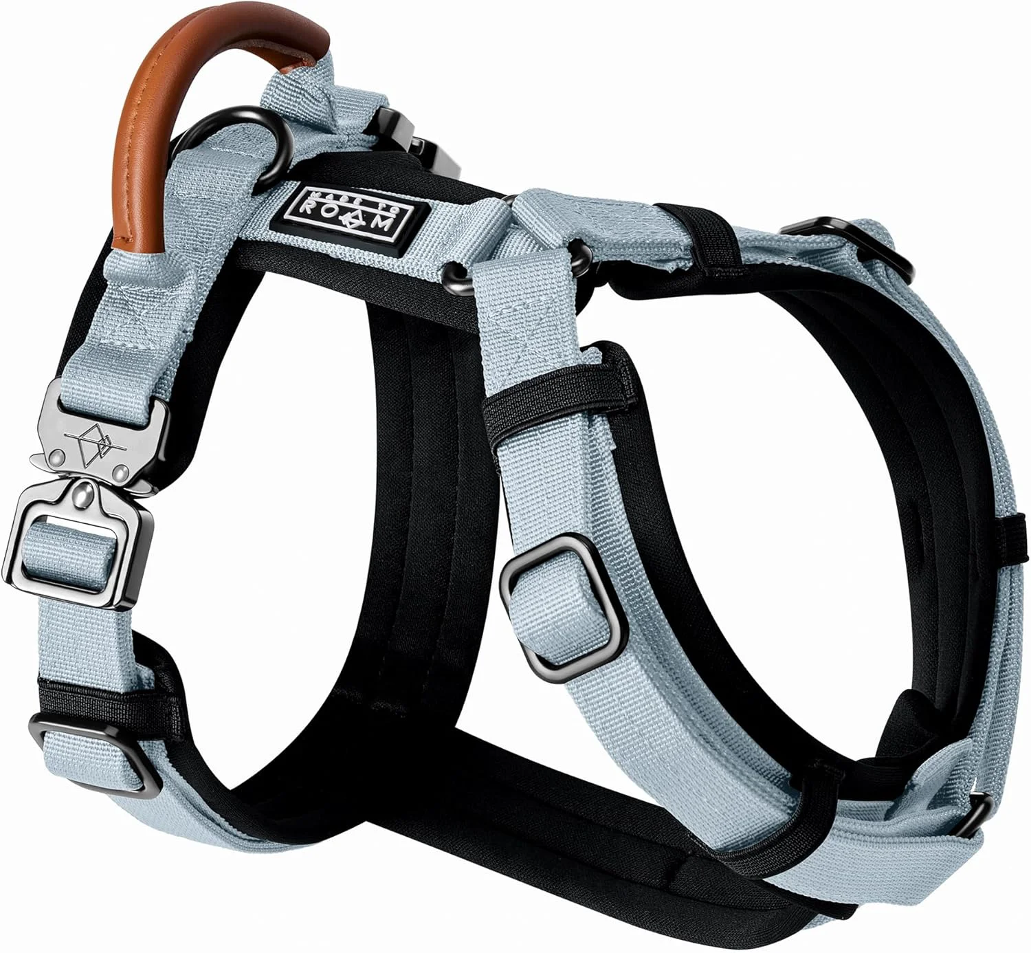 Green MADE TO ROAM Premium Explorer Harness - Y-Shaped Dog Harness with Adjustable Durable Nylon Soft Padding Metal Buckles and Leather Handle for Small Medium Large Dogs Alaska Daybreak Size 2 Convenient