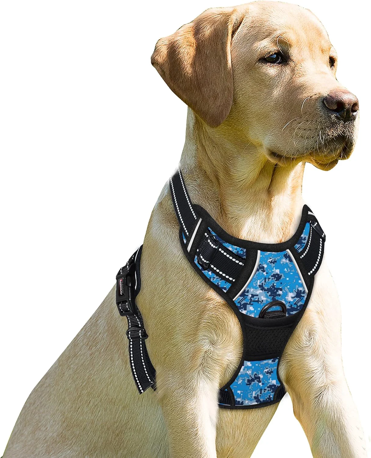 Optimized BARKBAY No Pull Dog Harness Front Clip Heavy Duty Reflective Easy Control Handle for Large Dog Walking Blue camo S Proven