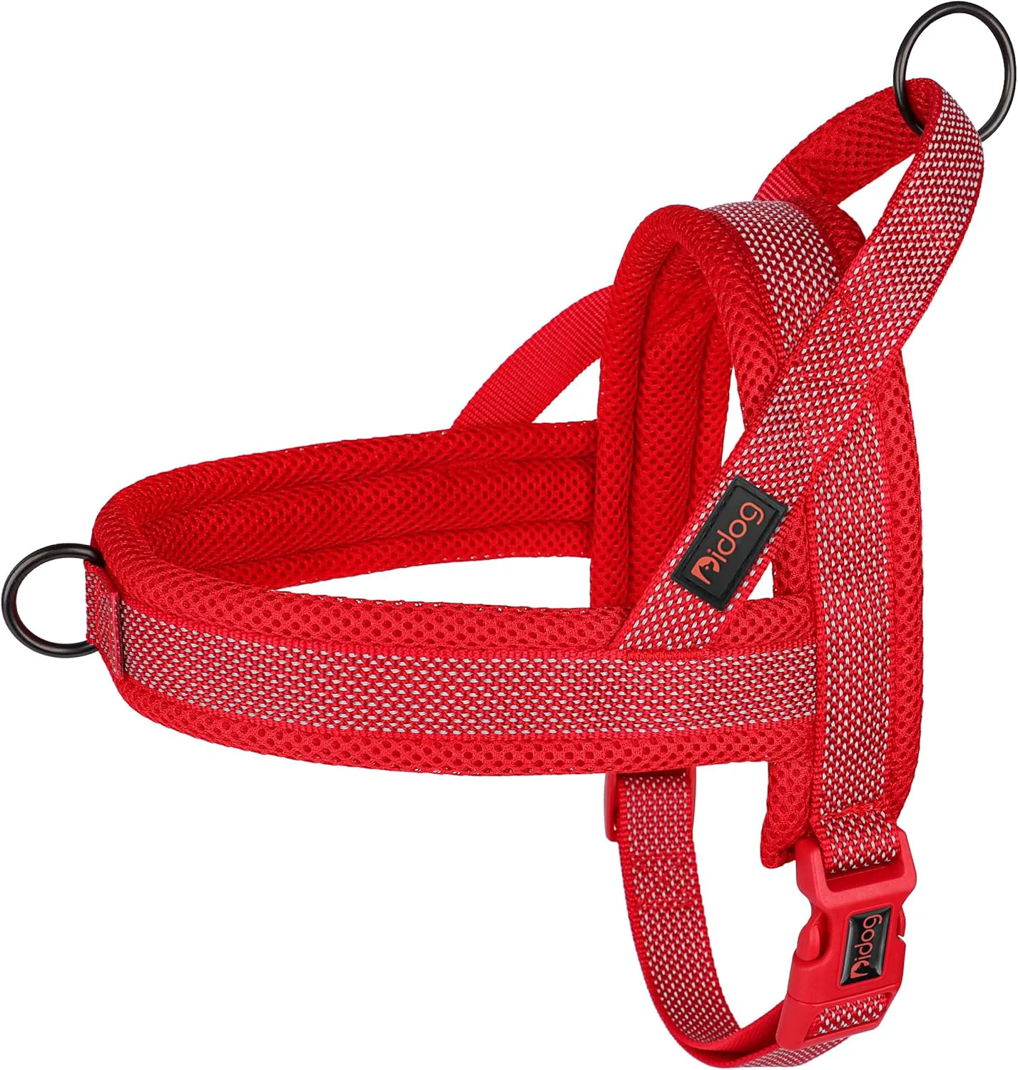 Reliable Didog No Pull Dog Harness with Breathable Mesh Padded Full Reflective Quick Fit Adjustable Vest Harness Easy for Training Walking for Small Medium and Large Dogs Red M Chest 21-26 High-End