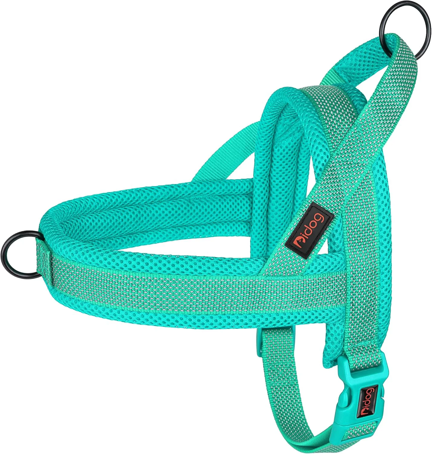 Classic Didog No Pull Dog Harness with Breathable Mesh Padded Full Reflective Quick Fit Adjustable Vest Harness Easy for Training Walking for Small Medium and Large Dogs Green S Chest 18-22 Smooth