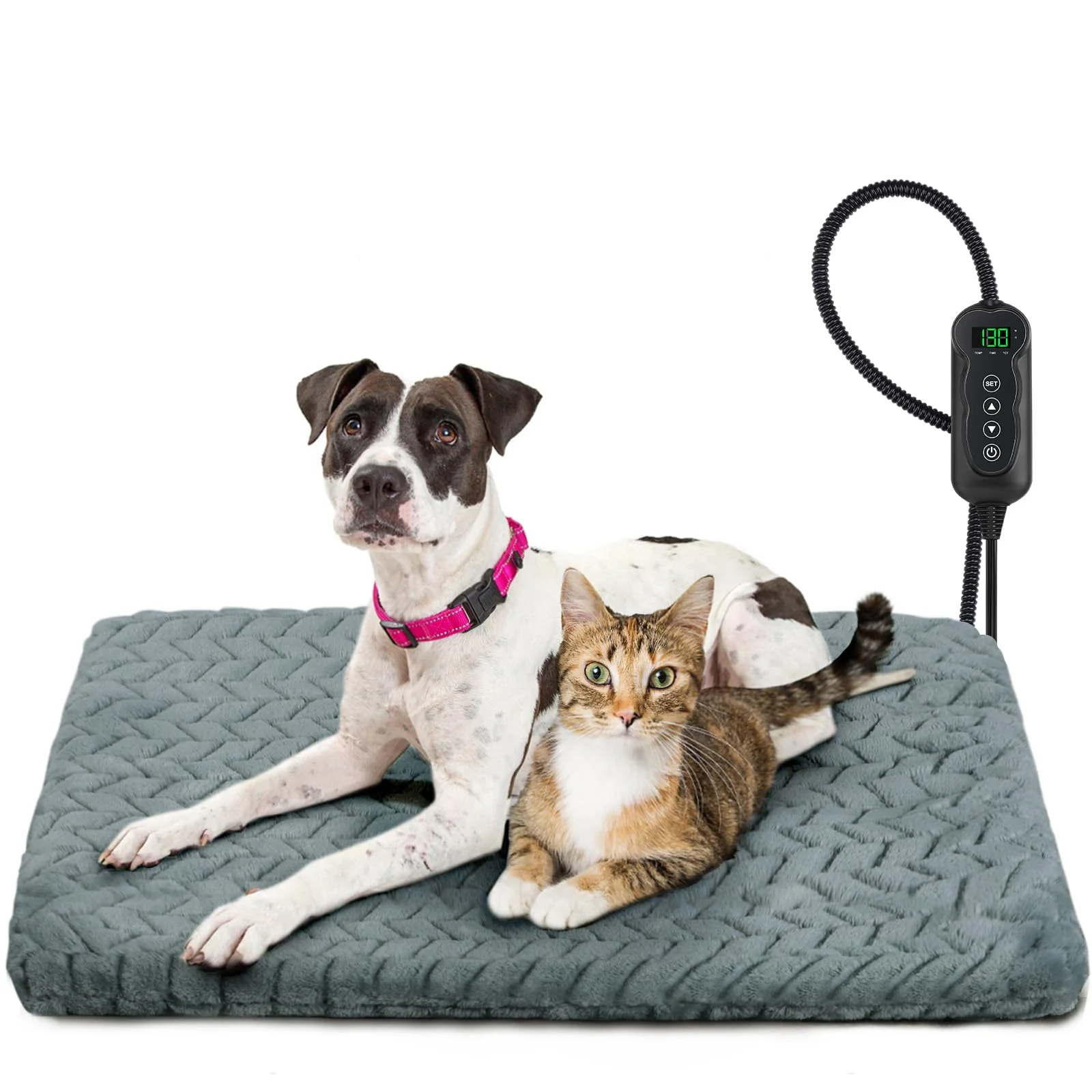 Fine Crafted GASUR Heated Dog Bed – 28''x16'' Waterproof Pet Bed with Timer Temperature Control Auto Shut-Off Unique