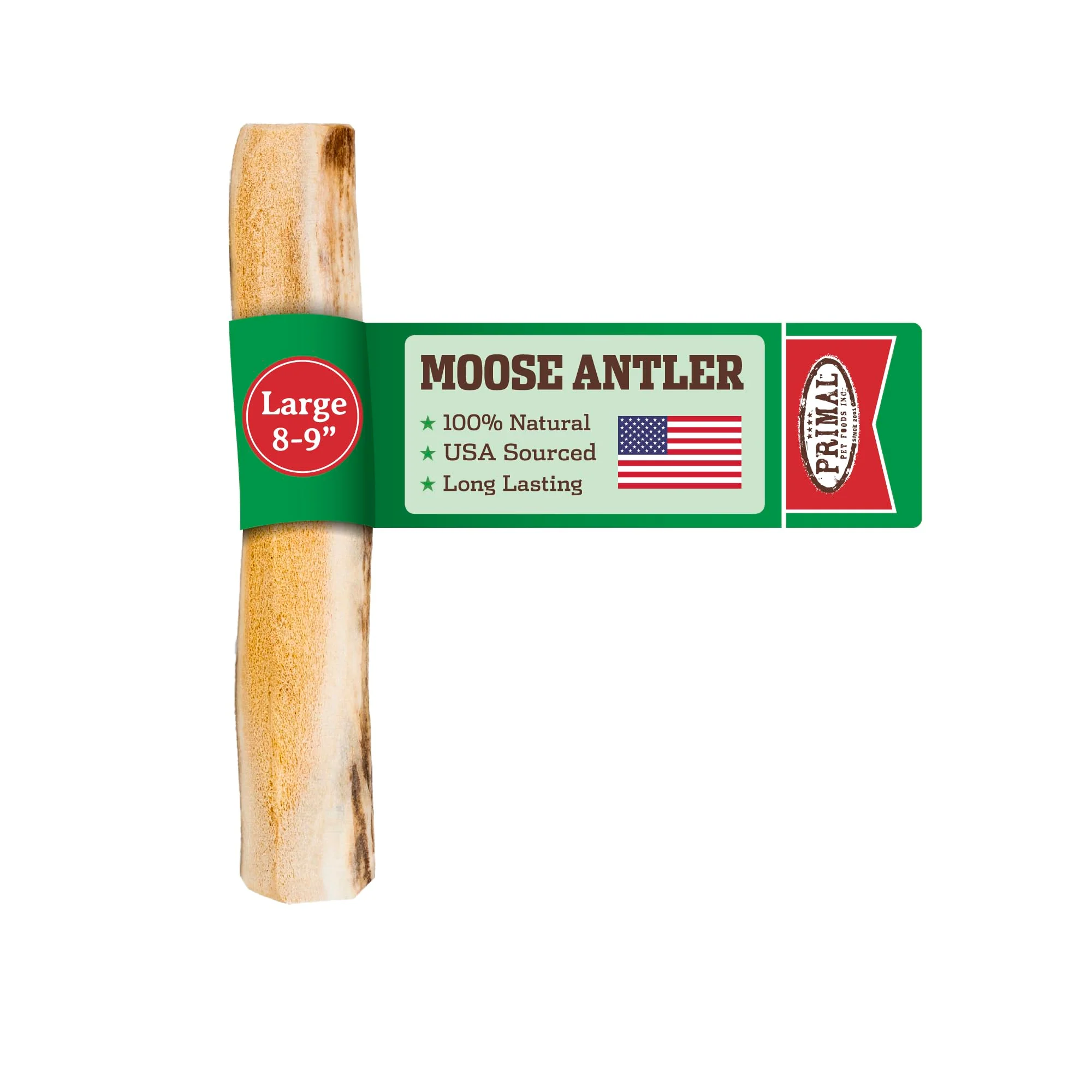 Official Primal Antlers for Dogs – Grade A Split Moose Antlers for Large Dogs 30–45 lb Primal Pet Foods Optimized