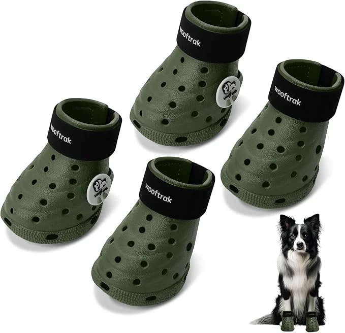 Official Dog Shoes Breathable Dog Shoe for Hot Pavement Dog Booties and Paw Protectors Non-Slip Waterproof Dog Sandals Boots Green Black M 2.6 x2.3'' L W About ThisOverview Solid