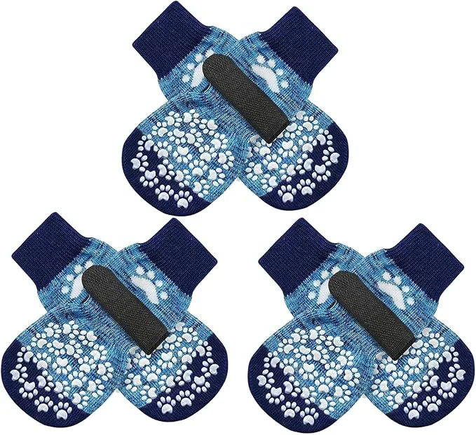 Green EXPAWLORER Anti-Slip Dog Socks-Double Sides Grips Traction Control on Hardwood Floor Dog Shoes for Hot Cold Pavement Paw Protector Prevents Licking for Puppy Small Medium Large Senior DogsAbout ThisOverview Easy-to-Use