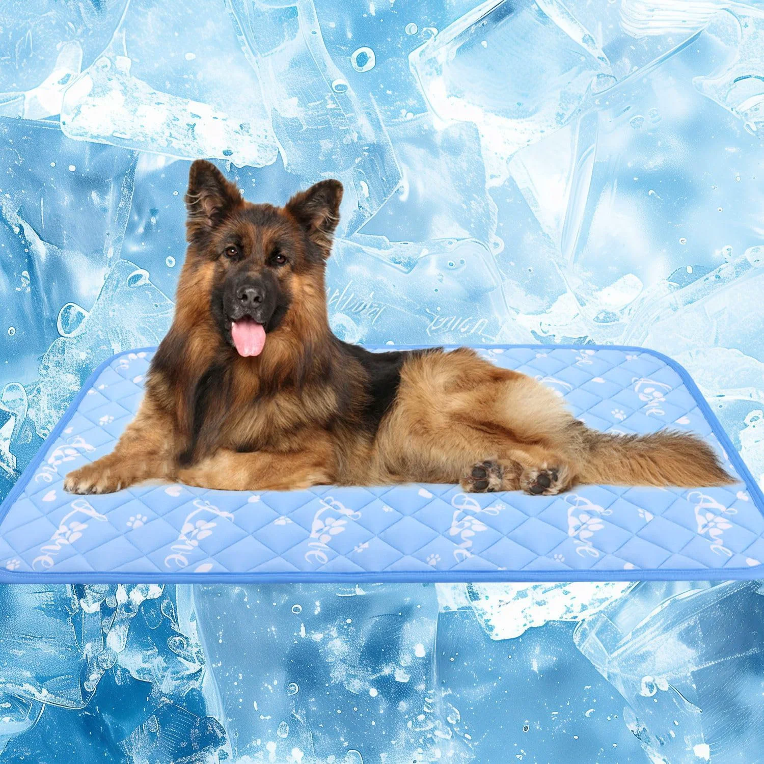 Innovative MH MYLUNE HOME Dog Cooling Mat 59 x 40 Arc-Chill Cool Fiber Endothermic Color Changing Double-Sided Cooling Warm Dog Mat Foldable Washable Summer Pet Blanket Consistent