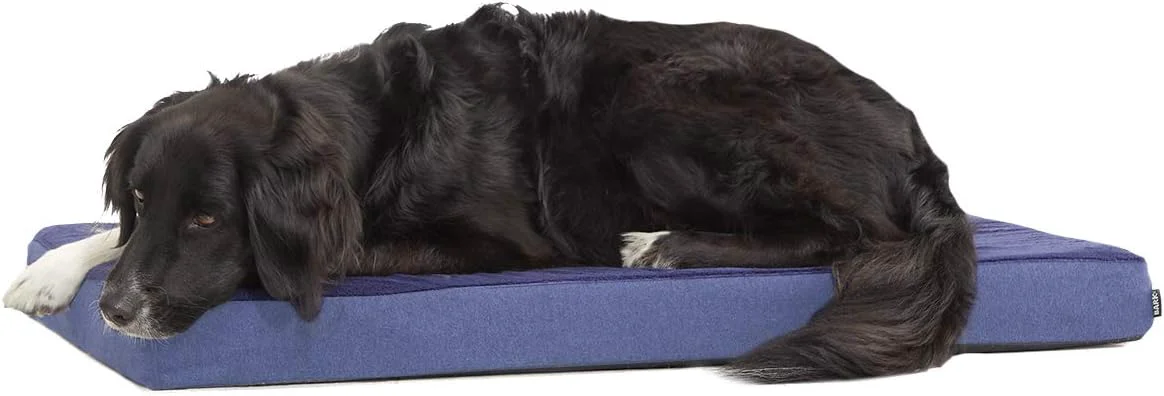 High-End Barkbox Orthopedic Dog Bed with Memory Foam Premium Comfort for Dogs and Puppies Dog Bed for Joint Relief and Restful Sleep Durable and Easy to Clean - Navy Large Trusted